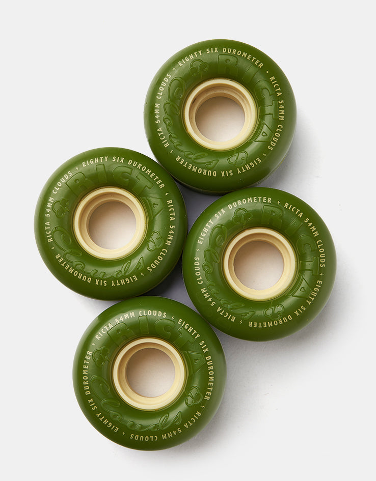 Ricta Clouds Green 86a Skateboard Wheels - 54mm