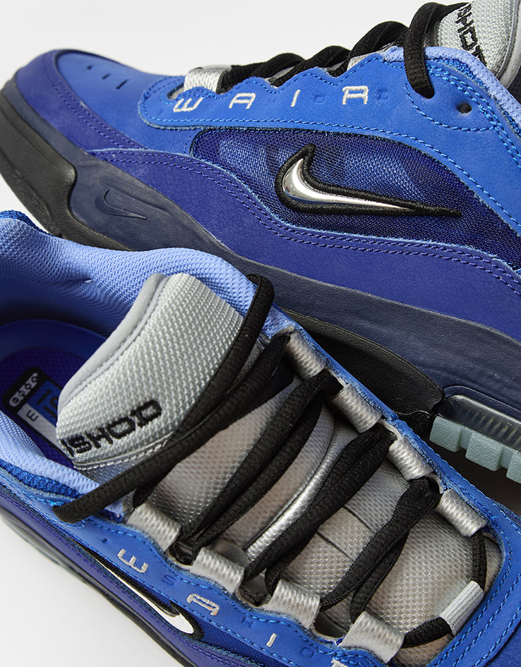 Nike SB Air Max Ishod Skate Shoes - Blue Void/Metallic Silver-Radiant Blue