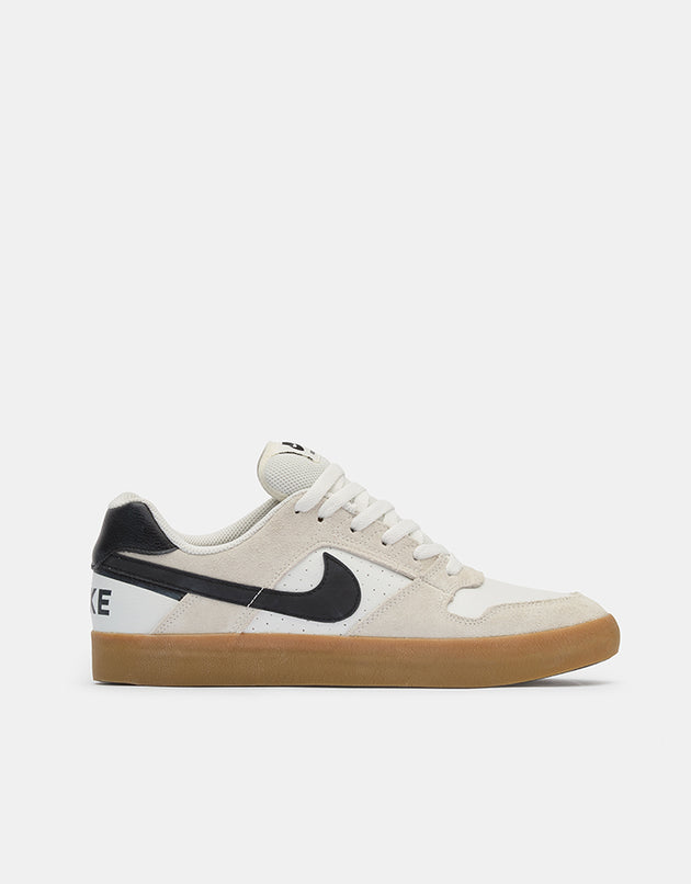 Nike SB Delta Force Vulc Skate Shoes - Summit White/Black-Gum Light Brown