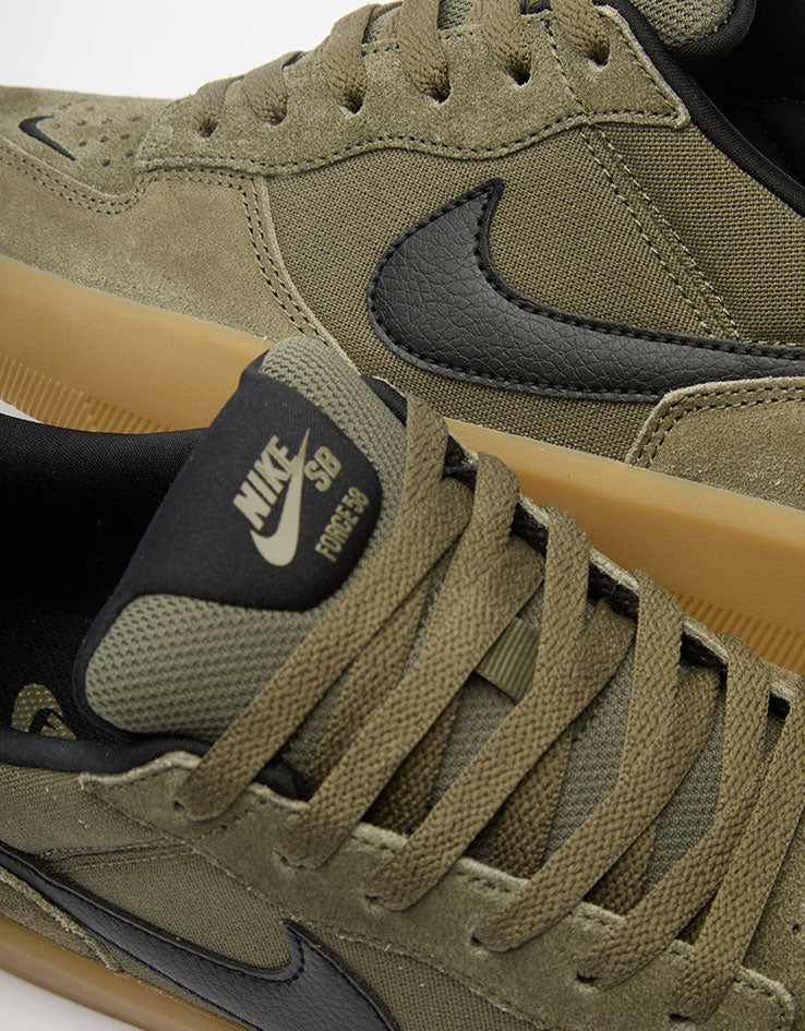 Nike SB Force 58 Skate Shoes - Medium Olive/Black-Medium Olive
