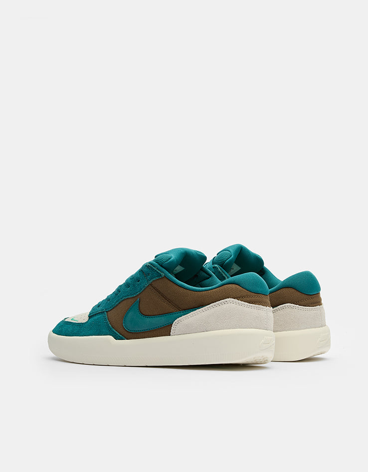 Nike SB Force 58 Skate Shoes - Mosswood Brown/Geode Teal-Lt Orewood Brn