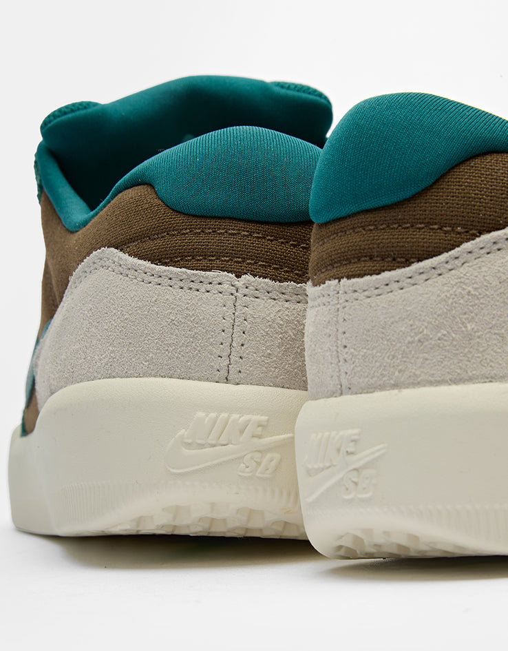 Nike SB Force 58 Skate Shoes - Mosswood Brown/Geode Teal-Lt Orewood Brn