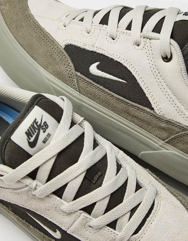 Nike SB Malor Skate Shoes - Light Bone/Light Bone-Light Army