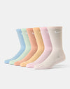 Nike Everyday Elevated 6 Pack Crew Socks - Pastel/Multi