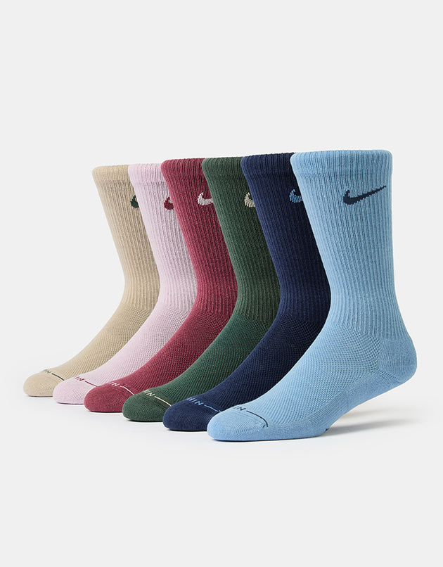 Nike Everyday Elevated 6 Pack Crew Socks - Multi