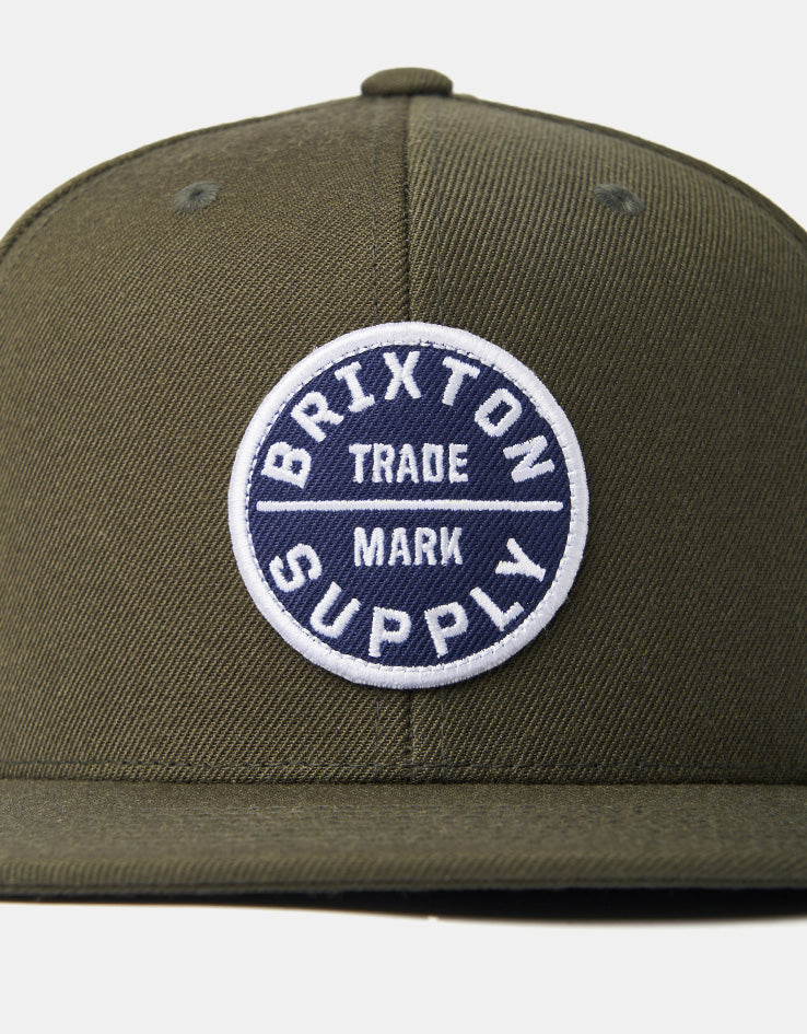 Brixton Oath III Snapback Cap - Moss/Washed Navy