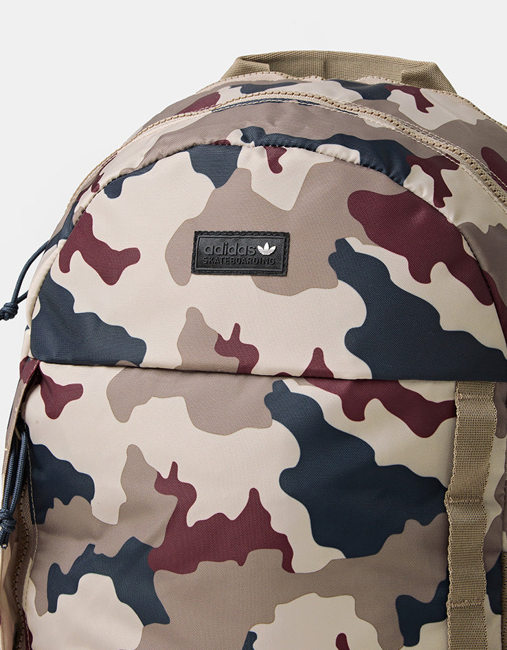 adidas Skateboarding Backpack - Khaki Three/Khaki Six/Aurora Ink/Shadow Red