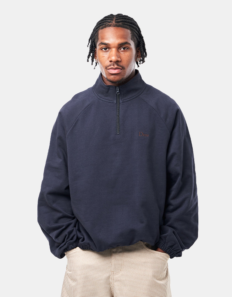Dime MTL Classic Terry Quarter Zip - Navy