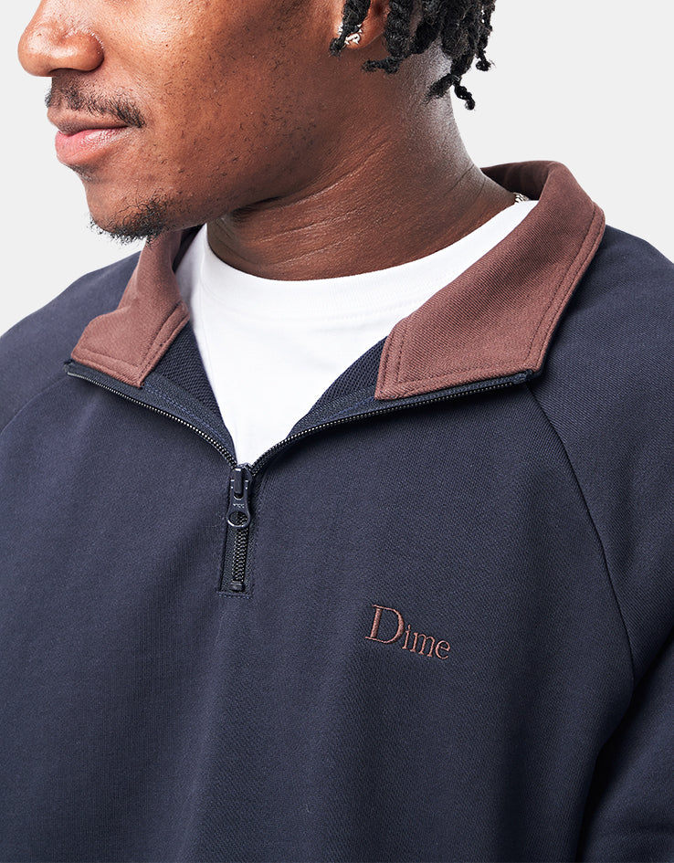 Dime MTL Classic Terry Quarter Zip - Navy