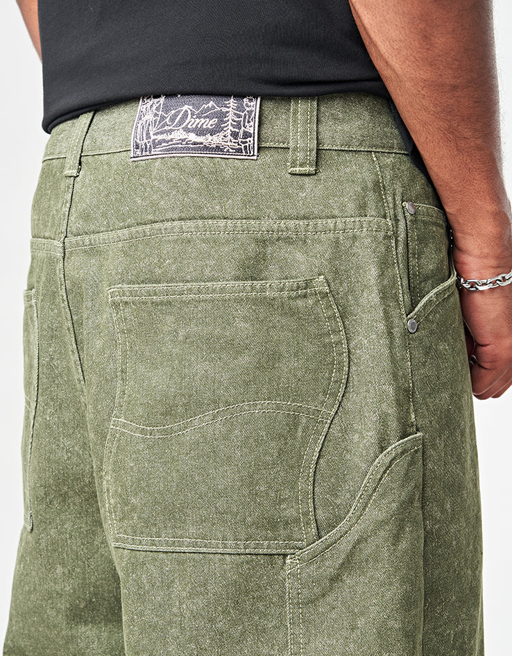 Dime MTL Classic Denim Shorts - Electric Green