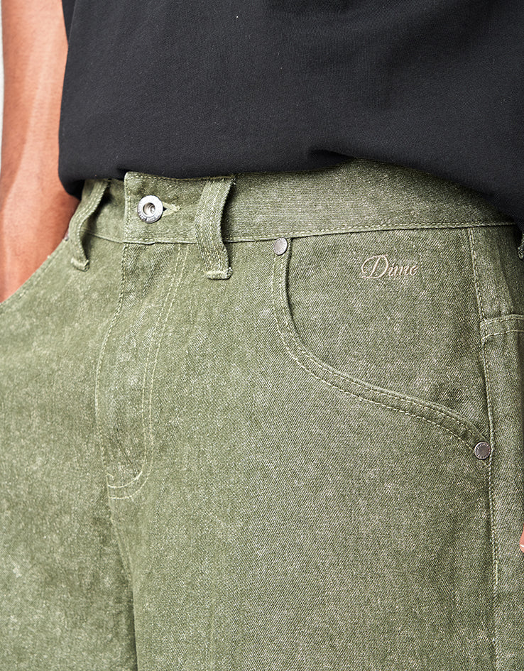 Dime MTL Classic Denim Shorts - Electric Green