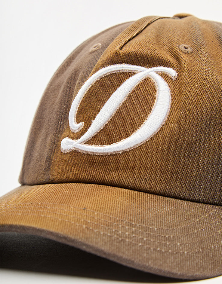 Dime MTL Cursive Denim Worker Cap - Brown Washed