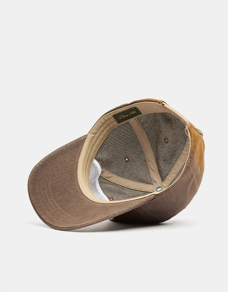 Dime MTL Cursive Denim Worker Cap - Brown Washed