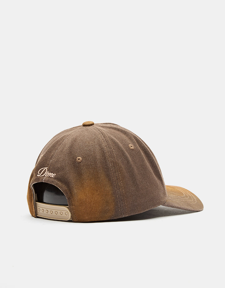 Dime MTL Cursive Denim Worker Cap - Brown Washed