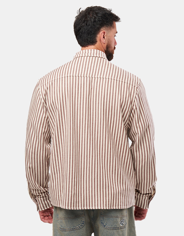 Come Sundown Destruction L/S Shirt - Brown/White