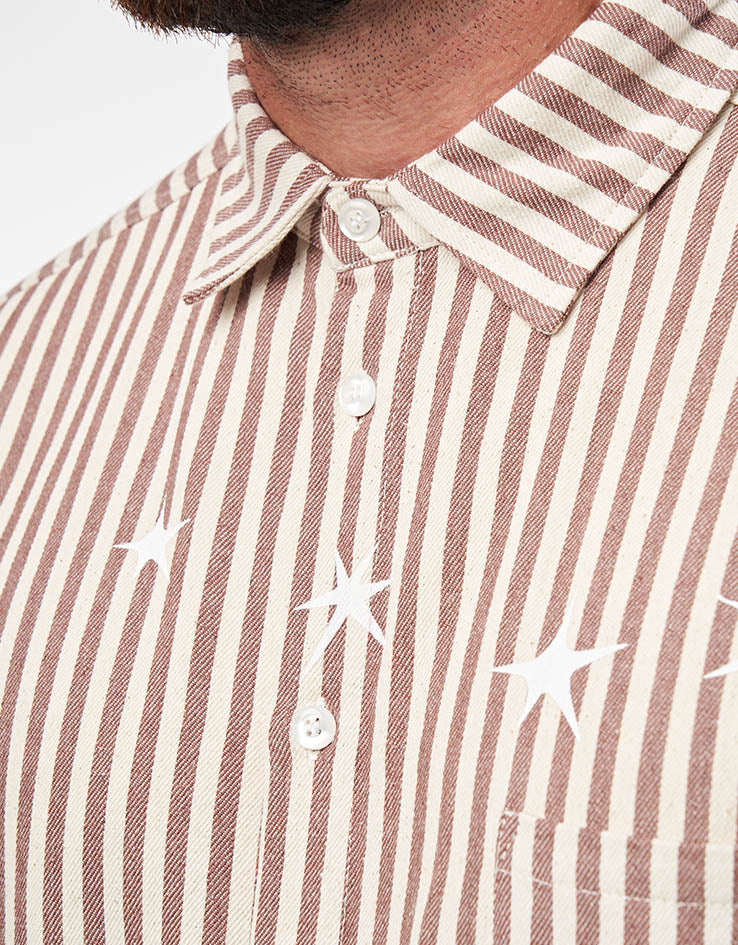 Come Sundown Destruction L/S Shirt - Brown/White