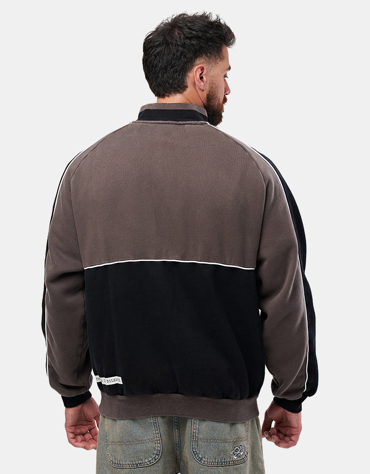 Come Sundown Destruction 1/4 Zip Fleece - Brown/Black