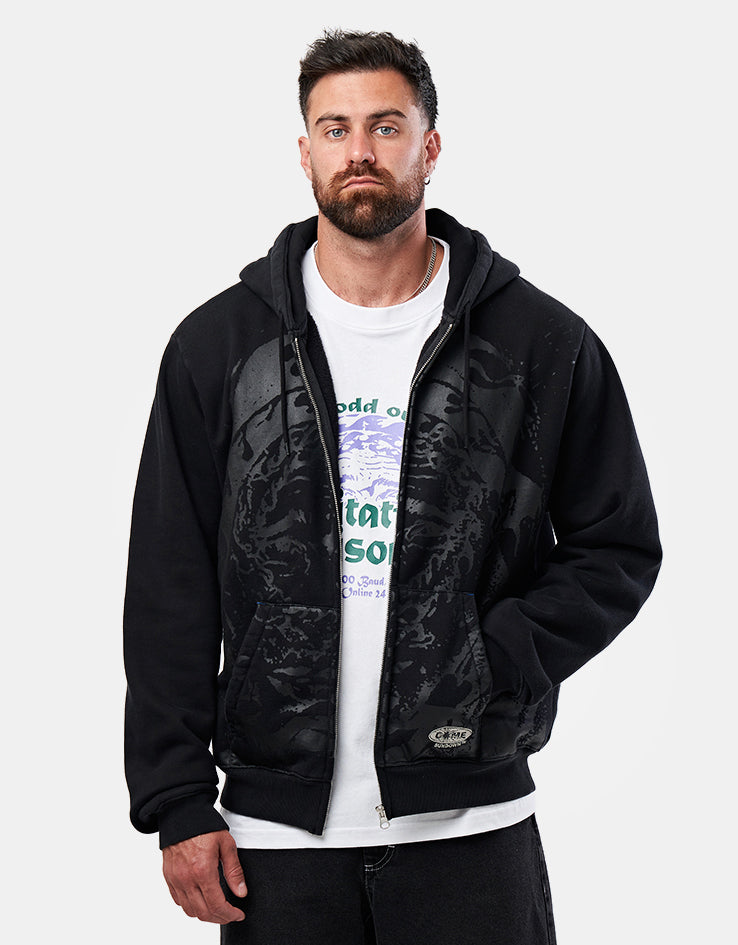 Come Sundown Gravitational Zip Hoodie - Black