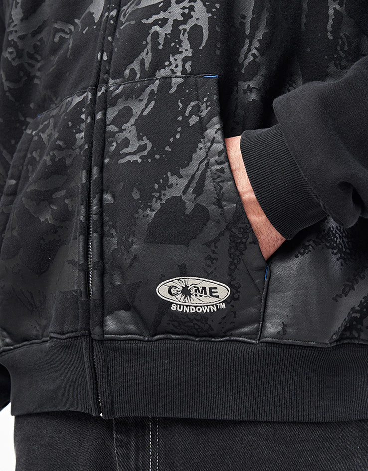 Come Sundown Gravitational Zip Hoodie - Black