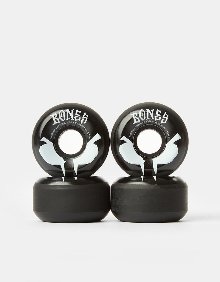 Bones OG Formula V5 Sidecut 100a Black Skateboard Wheels