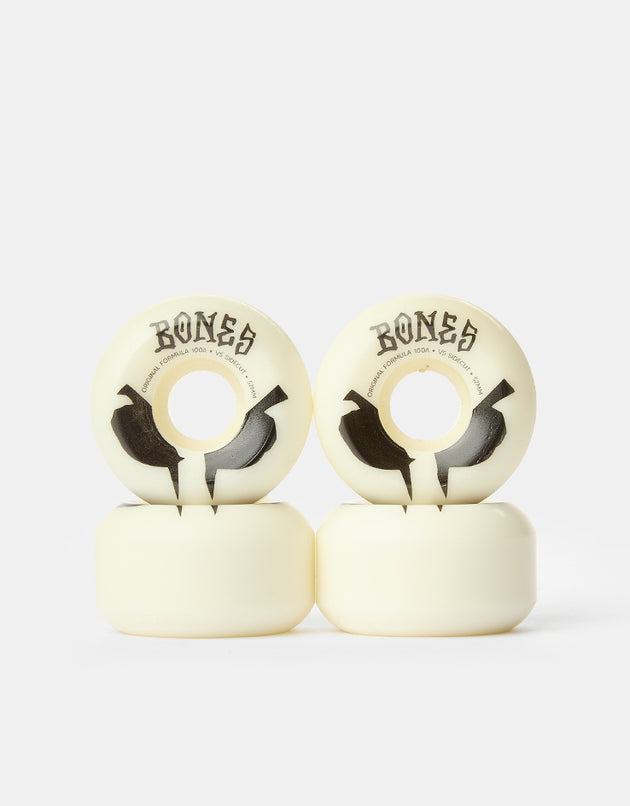 Bones OG Formula V5 Sidecut 100a White Skateboard Wheels