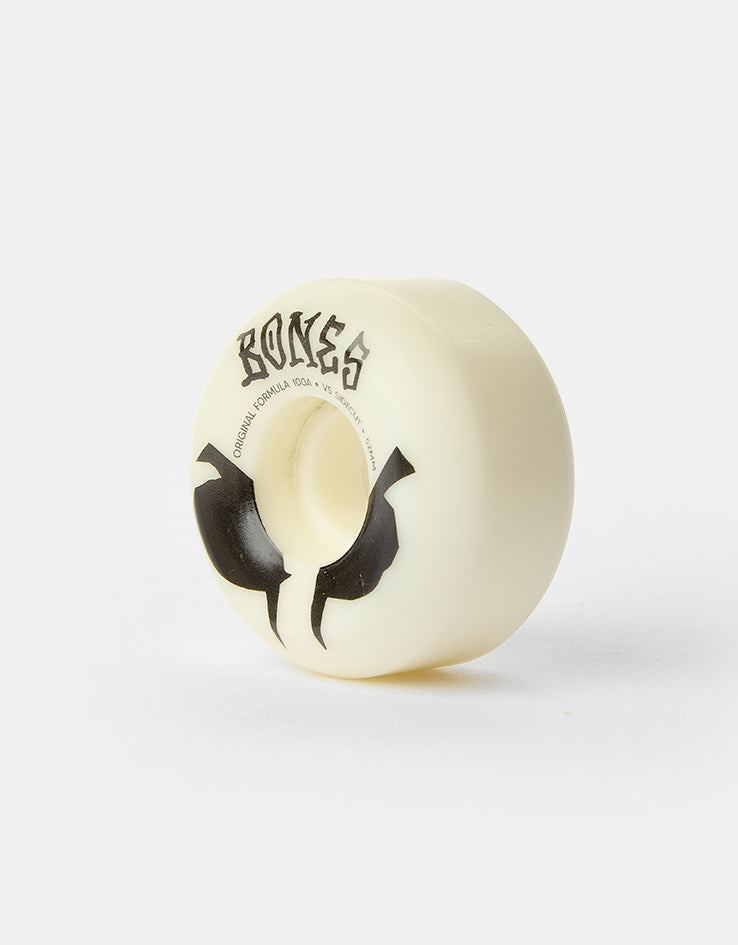 Bones OG Formula V5 Sidecut 100a White Skateboard Wheels
