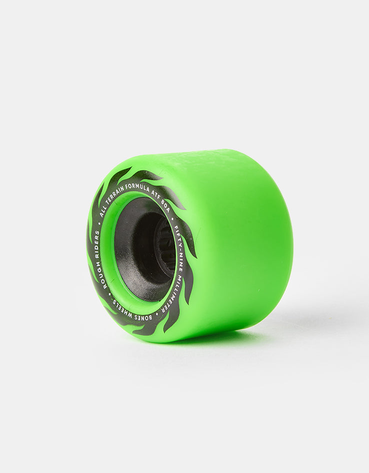 Bones Rough Riders Eternal Flame ATF 80a Green Skateboard Wheels - 59mm