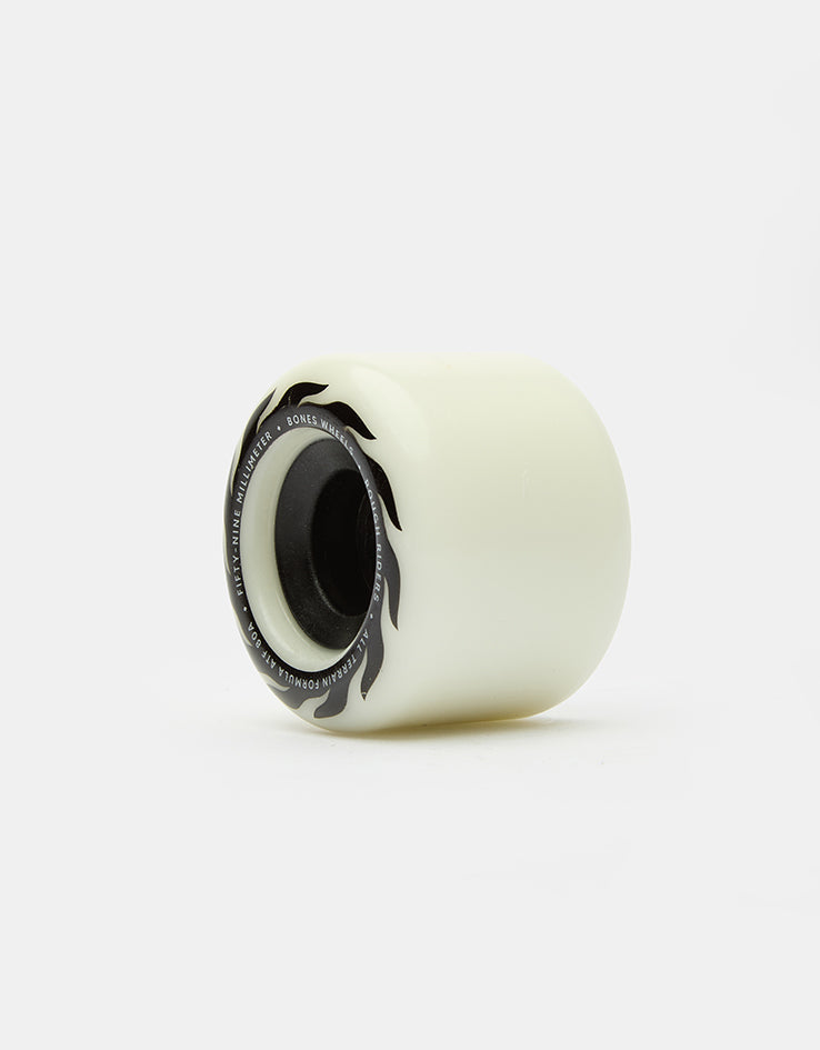 Bones Rough Riders Eternal Flame ATF 80a White Skateboard Wheels - 59mm
