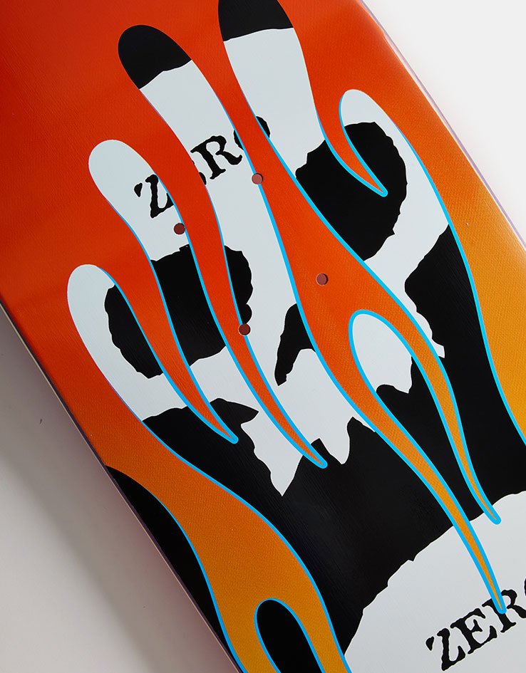 Zero 3 Skull With Flames Skateboard Deck - 8.5"