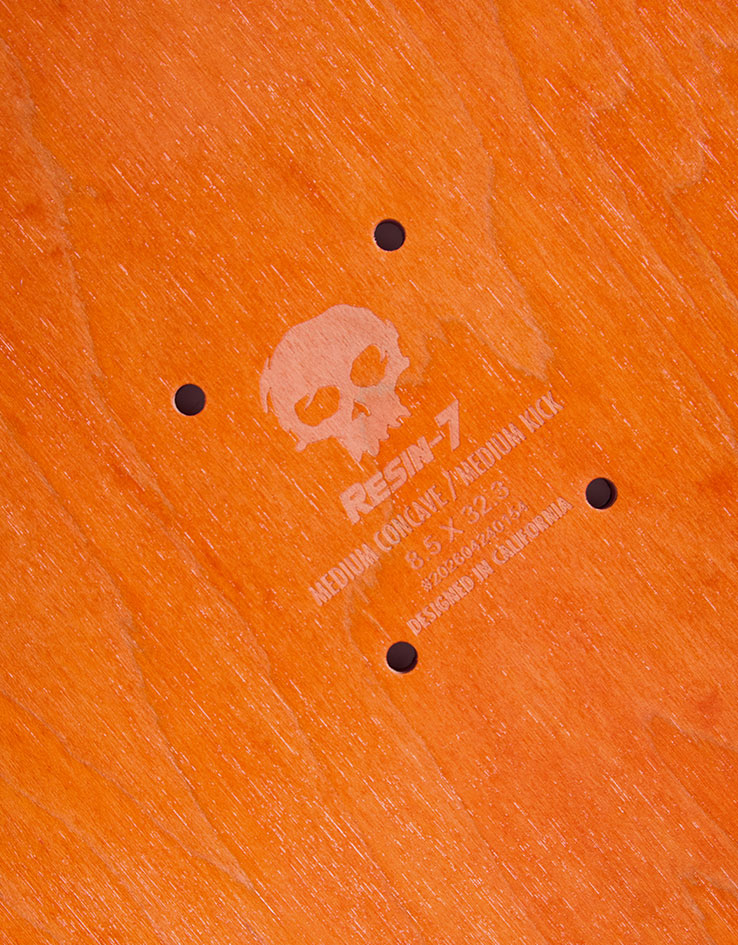 Zero 3 Skull With Flames Skateboard Deck - 8.5"