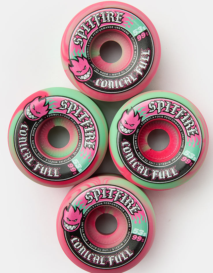 Spitfire Color Pack Formula Four Conical Full 99d Skateboard Wheels - 53mm