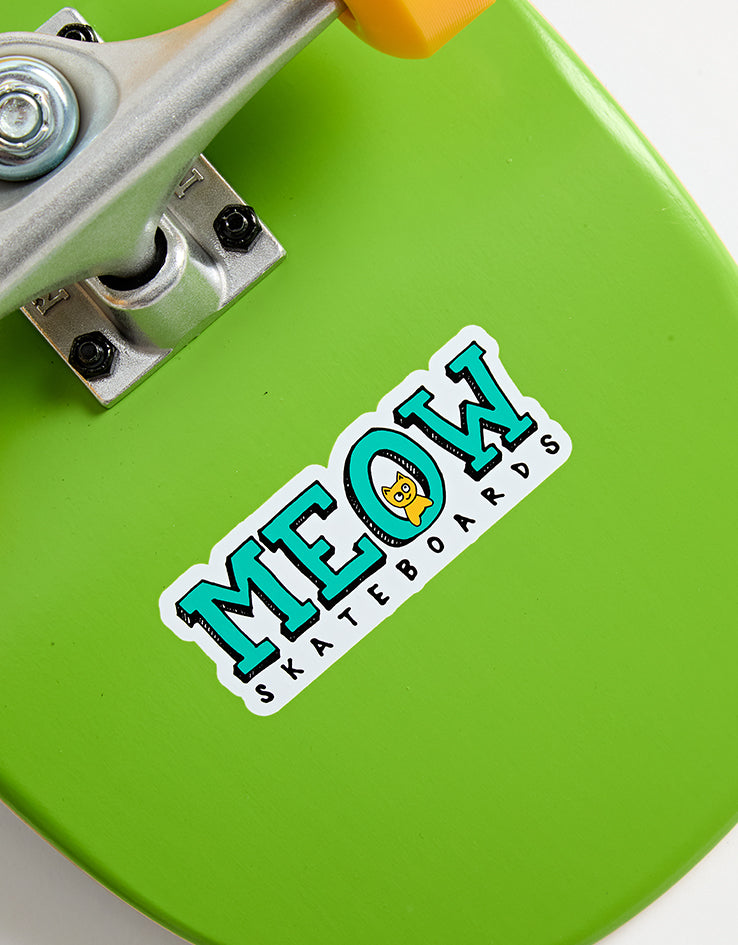 Meow Big Cat Green Complete Skateboard - 8"