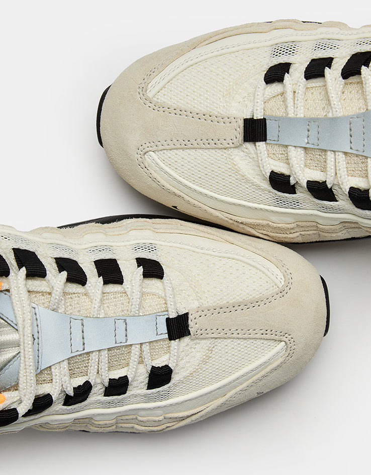 Nike SB 'FC Pack' Air Max 95 Skate Shoes - Sail/Black-Laser Orange