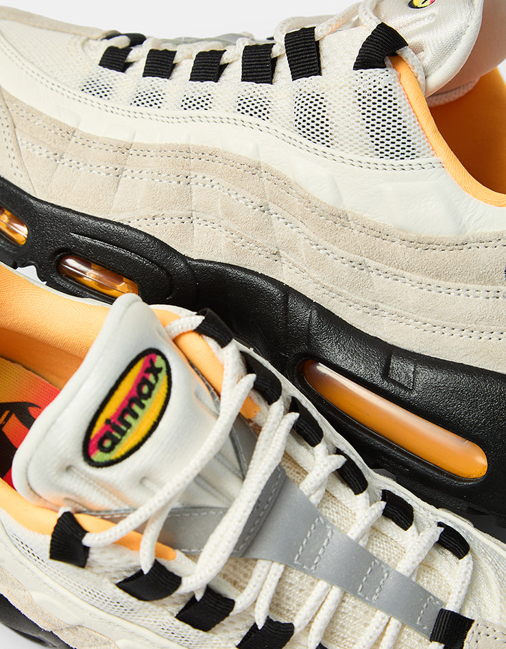 Nike SB 'FC Pack' Air Max 95 Skate Shoes - Sail/Black-Laser Orange