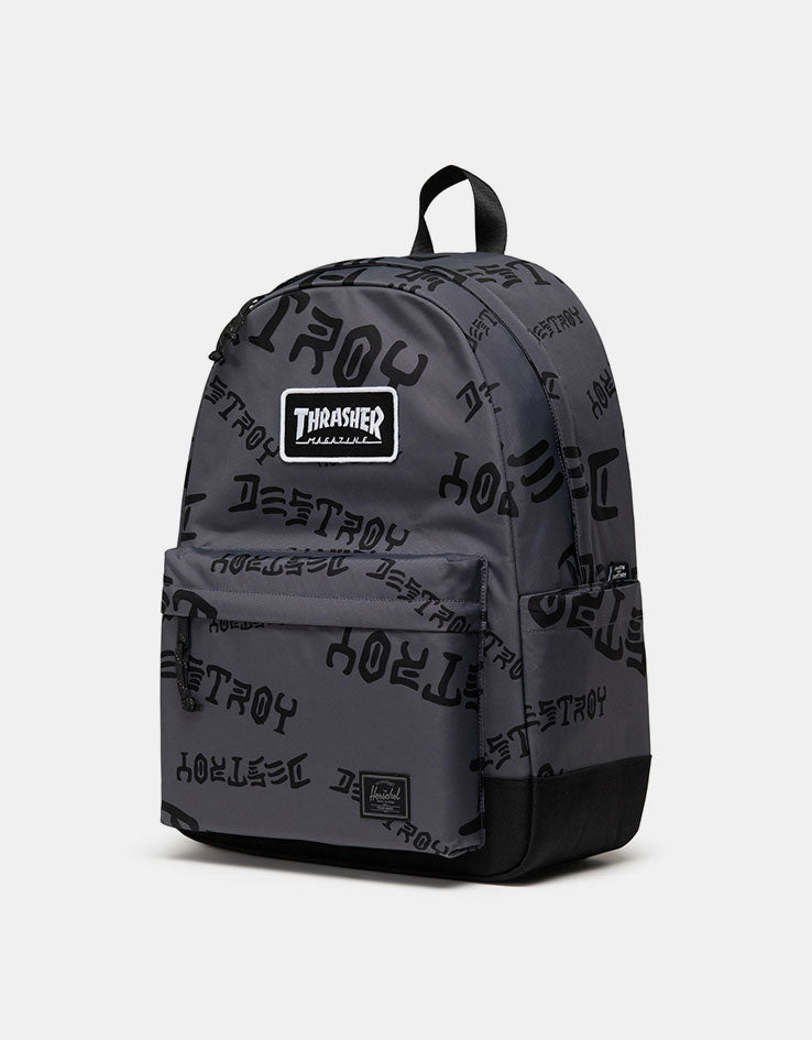 Herschel x Thrasher Classic™ XL Backpack Nylon - Asphalt/Black Destroy