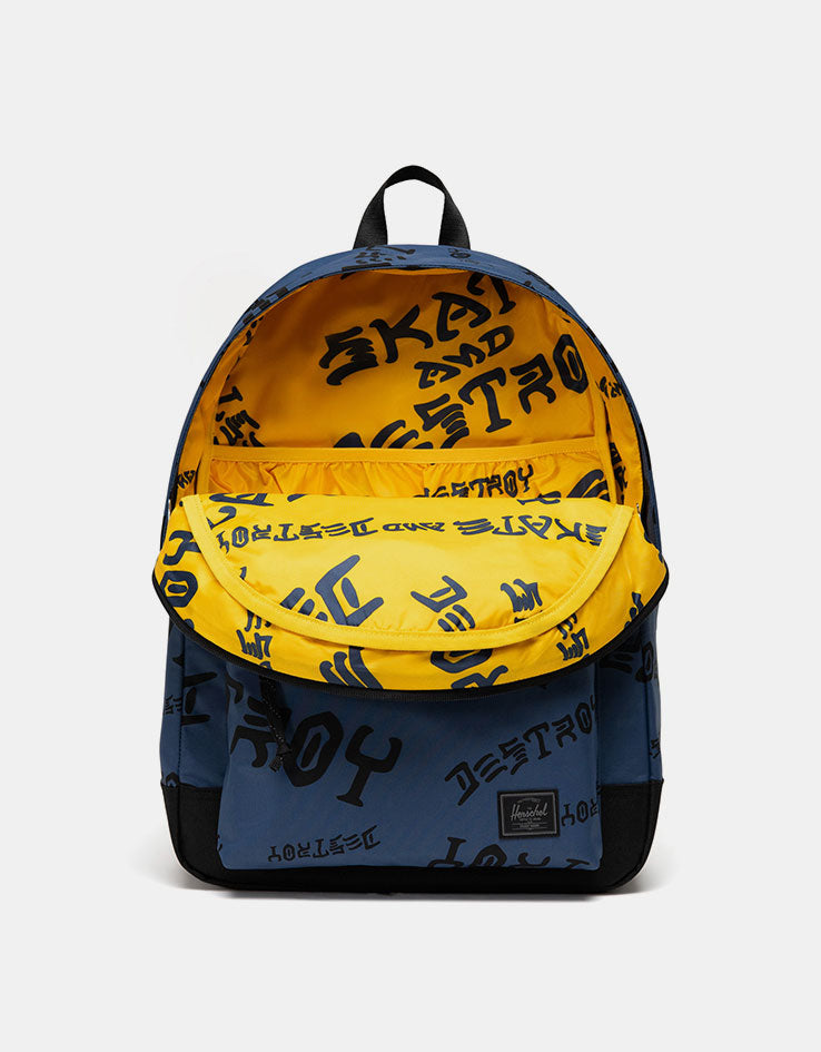 Herschel x Thrasher Classic™ XL Backpack Nylon - Oceana/Dark Navy Destroy