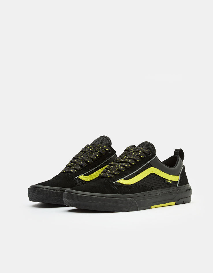 Vans Skate Old Skool Wafflecup Shoes - Reflective Black/Lime