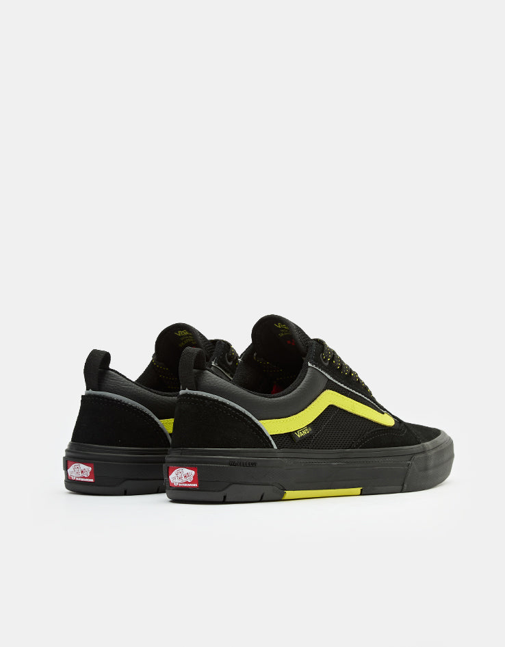 Vans Skate Old Skool Wafflecup Shoes - Reflective Black/Lime