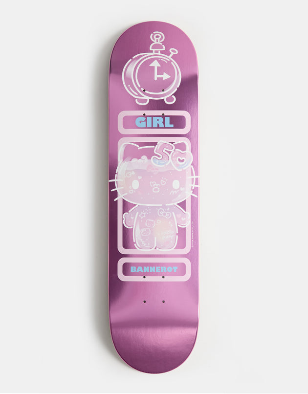 Girl x Sanrio Bannerot Hello Kitty 50th Anniversary G018 Skateboard Deck - 8"