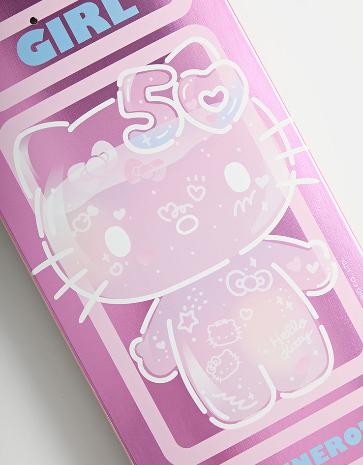 Girl x Sanrio Bannerot Hello Kitty 50th Anniversary G018 Skateboard Deck - 8"
