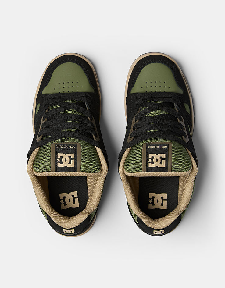 DC Stag Skate Shoes - Black/Tan/Olive