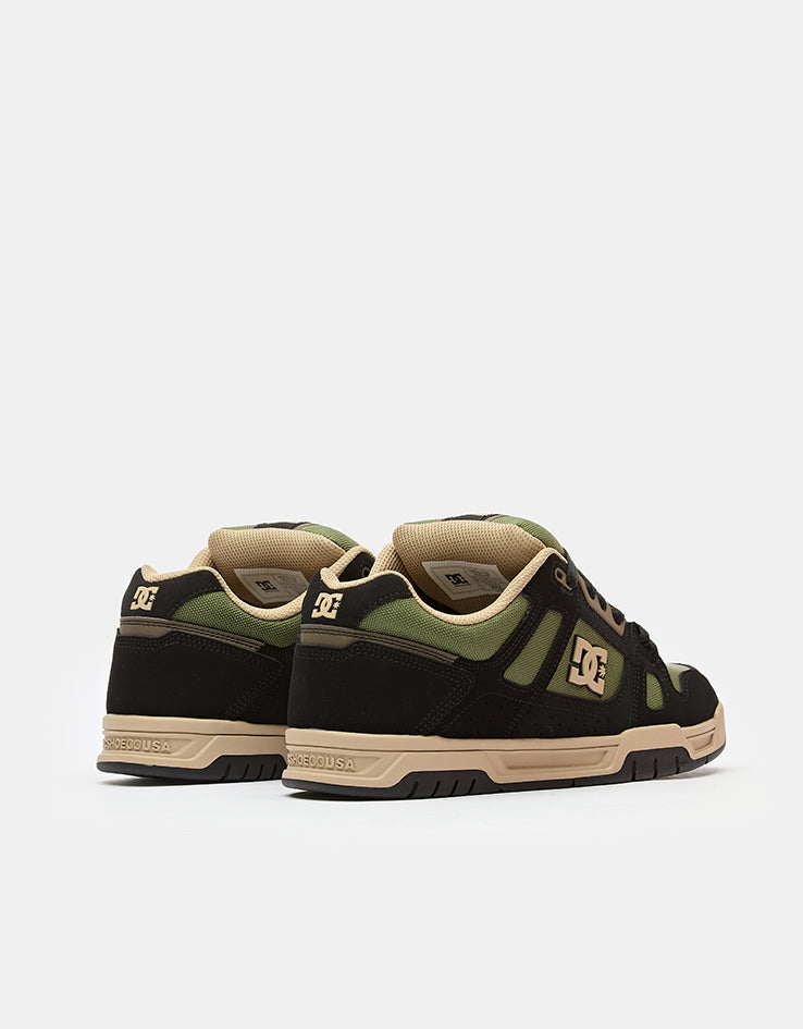 DC Stag Skate Shoes - Black/Tan/Olive