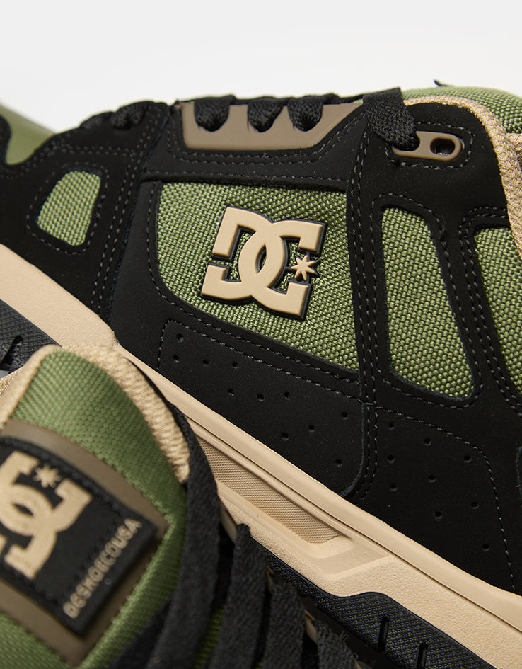DC Stag Skate Shoes - Black/Tan/Olive