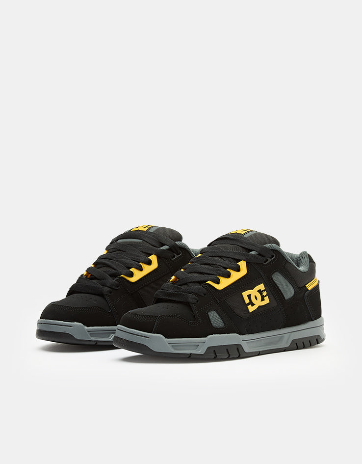 DC Stag Skate Shoes - Black/Yellow