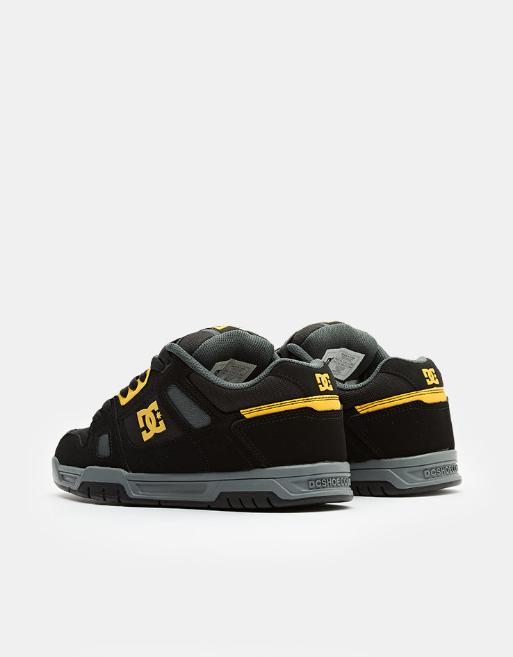 DC Stag Skate Shoes - Black/Yellow
