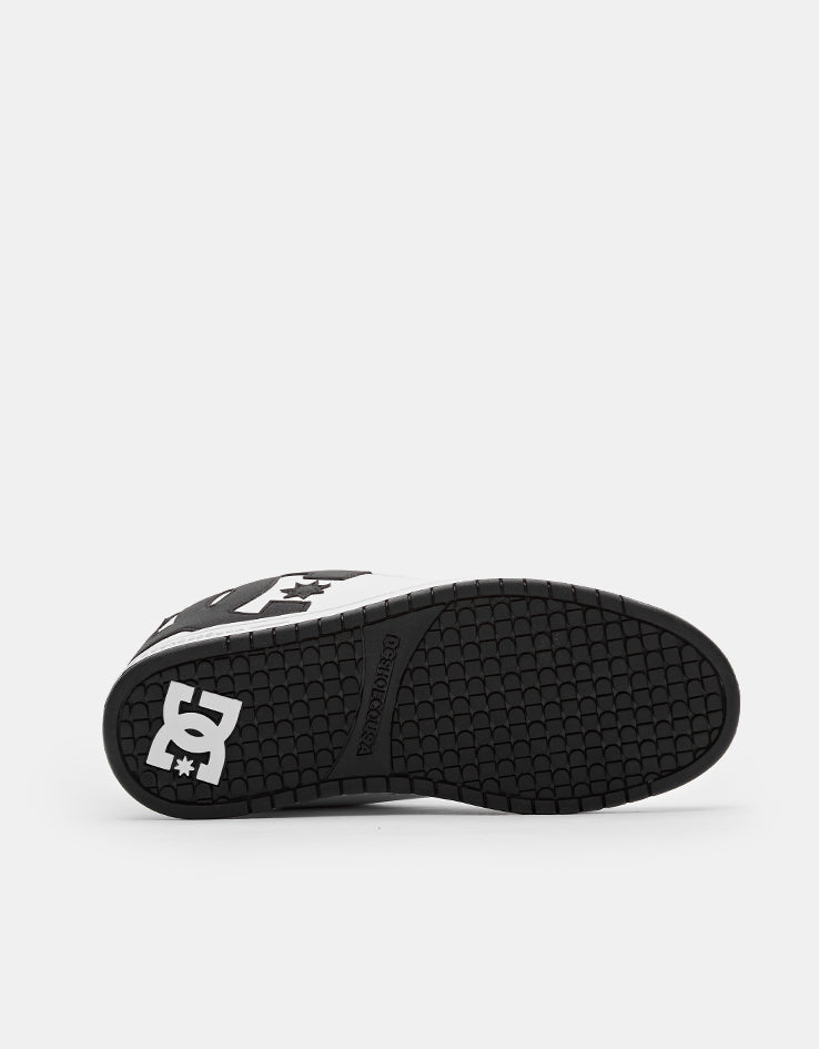 DC Court Graffik Skate Shoes - White/Black/Black