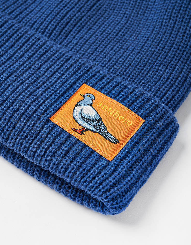 Anti Hero Lil Pigeon Label Beanie - Navy/Orange