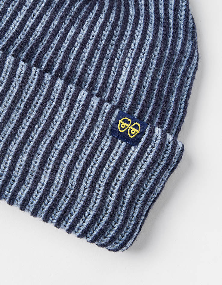 Krooked Eyes Clip Beanie - Navy/Blue/Yellow