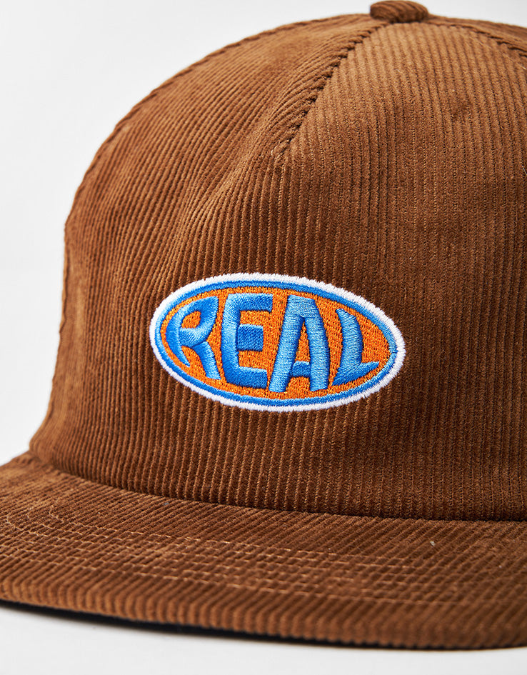 Real Bubble Oval Snapback Cap - Brown