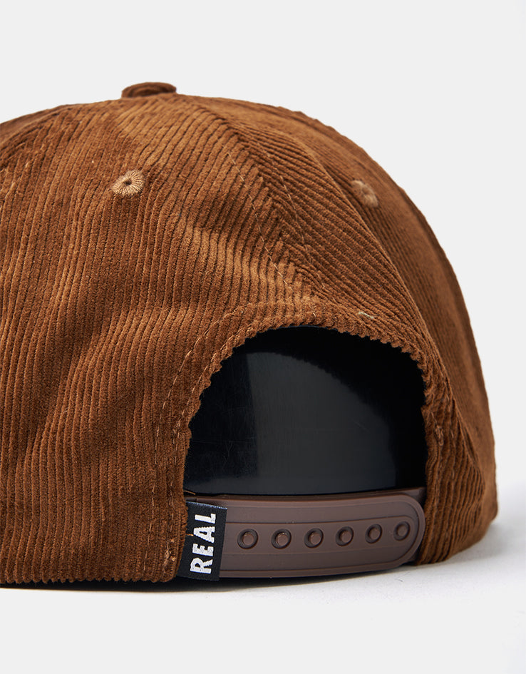 Real Bubble Oval Snapback Cap - Brown